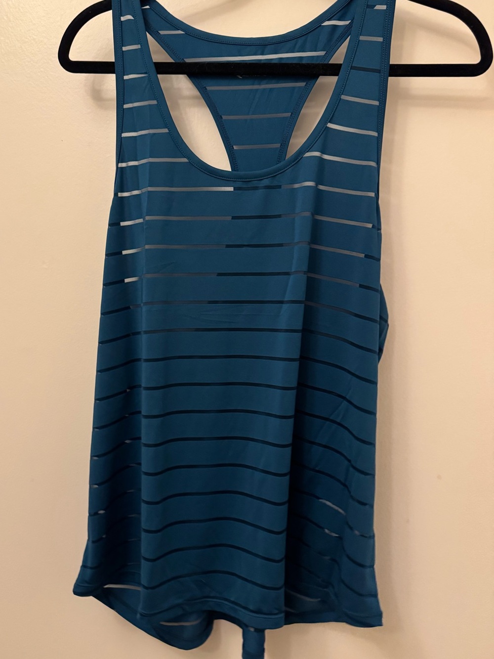 Zyia Teal Striped Racerback Tank Top - Women's XXL